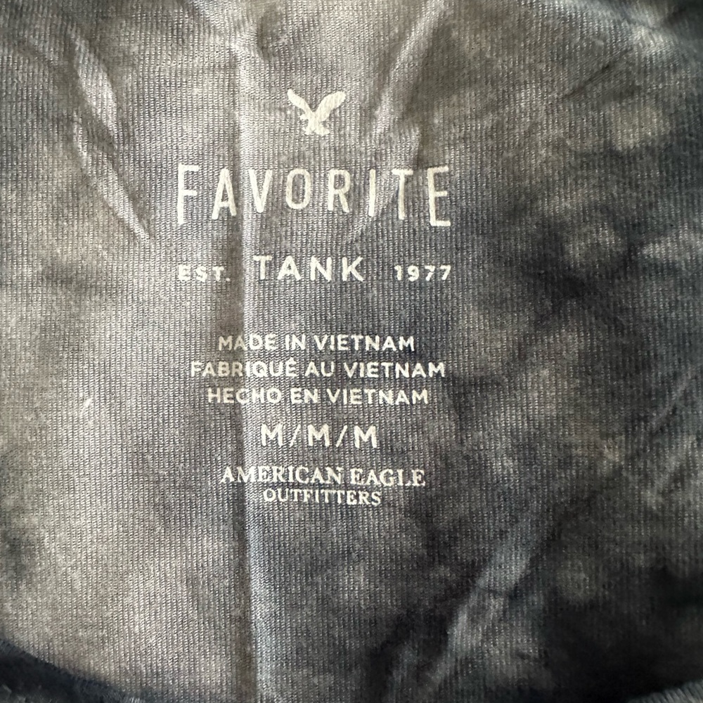 American Eagle favorite tank black and white tie-dye size medium - Picture 3 of 5